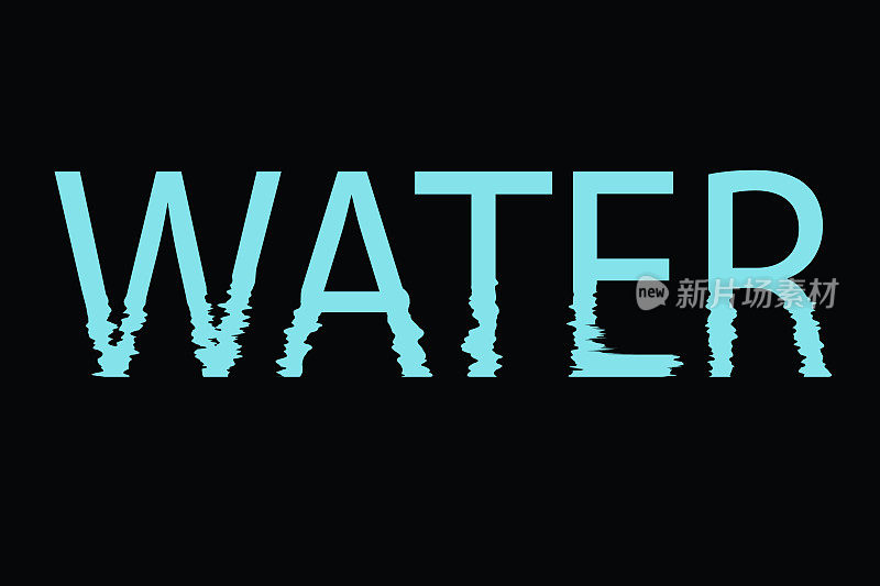 water icon logo in black background - ecology concept